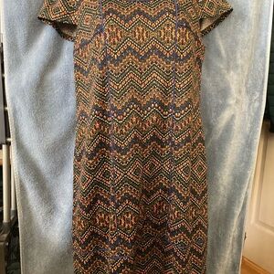 Marc New York Geometric Sheath Dress with Short Sleeves